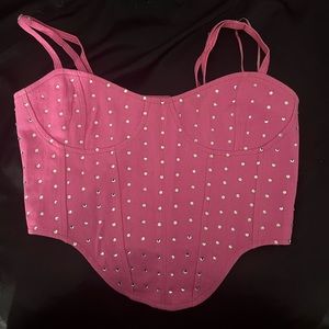 White fox medium busier pink top